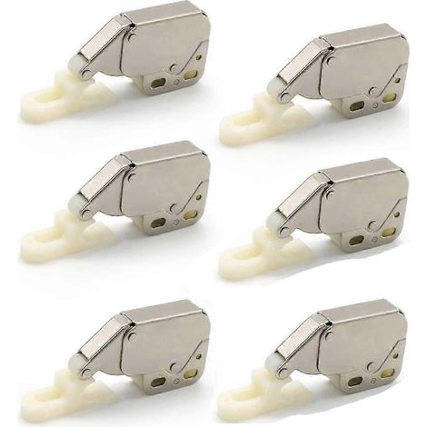 Mini-loquets à ressort, lot de 6 mini-loquets automatiques à ressort, mini-loquets à ressort pour armoire - Bon (1/5)