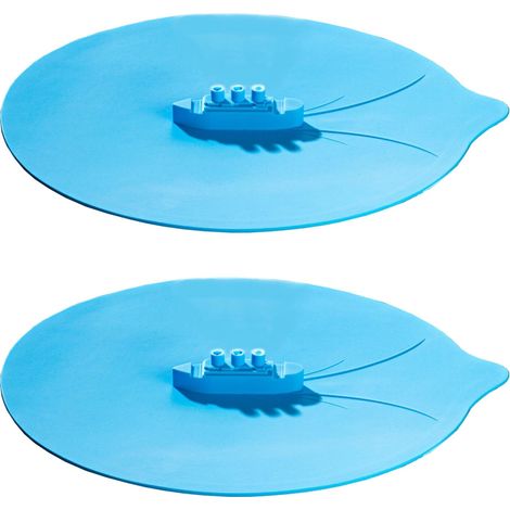 Lot de 2 protections anti-débordement en silicone, couvercles de cuisson 26 cm, anti-ébullition (1/4)