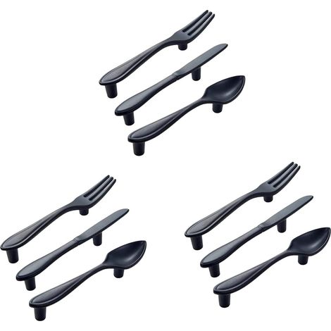 Poignee de Porte Poignee de Cuisine A 9 Poignees - Noir (1/5)