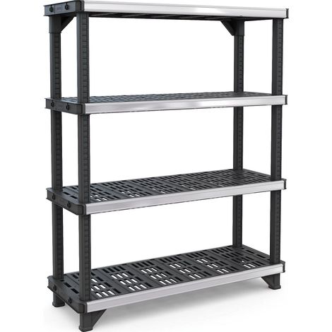 Scaffalatura portaoggetti Keter Fused in metallo rinforzato, portata 180 kg/ripiano, dimensioni 152x122 cm. (1/5)