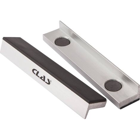 Jeu de 2 mors magnétiques 150mm revêtement caoutchouc pour étau OM 4066 - EG 7053 - CLAS Equipements