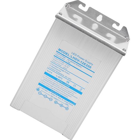 Alimentation à découpage étanche à la pluie, en alliage d'aluminium, pour module d'éclairage LED 200 W (LHDV&82095E 200 5 V) (1/5)