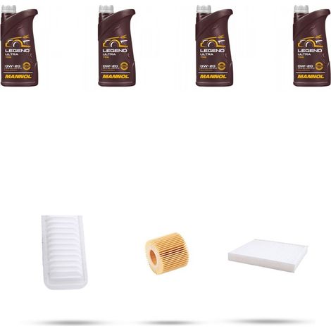 Kit tagliando 3 FILTRI e 4L OLIO compatibile con Toyota Premio (T26) 1.8 92kw dal 2007 (1/4)