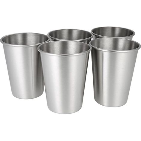 Tasse En Acier Inoxydable - 350 Ml - Sans BPA - Empilables - Pour Boissons Chaudes Et Froides - Lot De 6