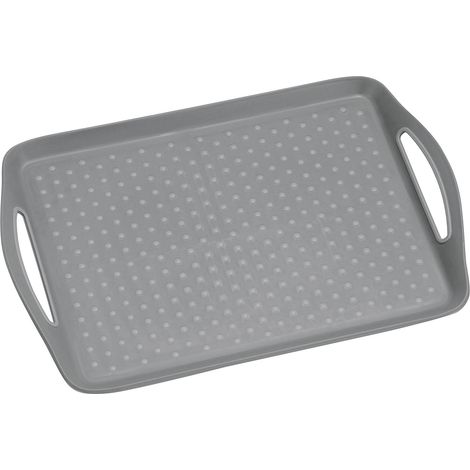 Tablett mit rutschfester Oberfläche, grau
