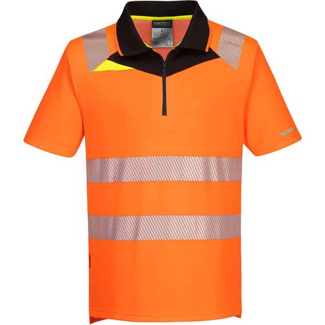 DX4 Polo Haute Visibilité MC - XXXL - Orange/Noir - PORTWEST