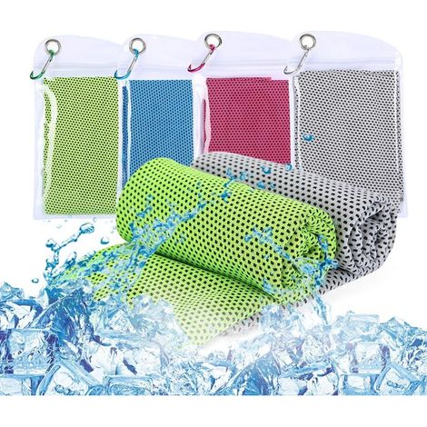 Serviette rafraîchissante microfibre pour sport, yoga, randonnée ou voyage (1/4)