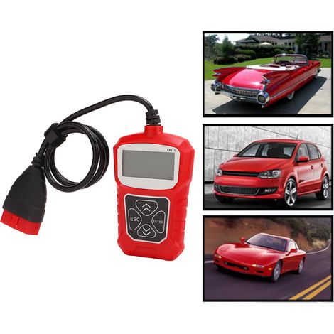 KW310 OBD2-Scanner mit vollem OBDII-Funktionsumfang, 10 Modi, Motorfehlercode-Lesung und Diagnosewerkzeug (rot) (1/5)