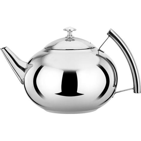 Théière avec infus Feuille de thé en vrac Théière en acier inoxydable de 2 litres (1/5)