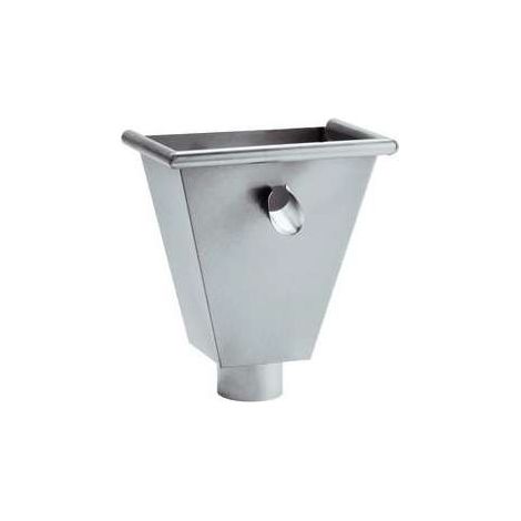 GRÖMO ZINK Wasserfangkasten TITANZINK ø100 wandanliegend eckig, Überlauf 300/140x200/140x330, 63983 (1/2)