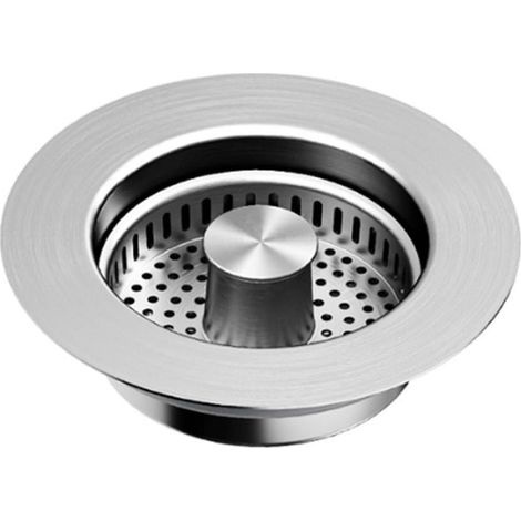 Stainless steel kitchen sink strainer with copper core – Anti-clogging filter for food debris – Easy-to-clean sink strainer for UK sinks 11.3 cm (B) (1/5)