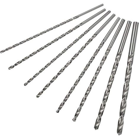 8Pcs Forets Hélicoïdaux HSS à Queue Directe 200mm - Hexagonaux en Acier Rapide pour Bois, Métal, Plastique - Grande Vitesse - Diamètre 2mm/2.5mm/3mm/4mm/4.5mm/5mm/6mm/7mm (1/5)