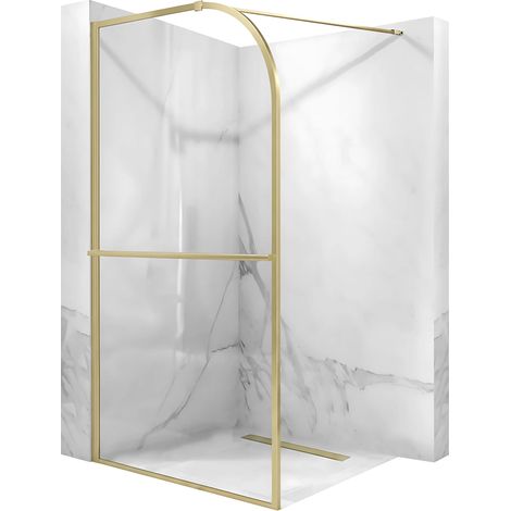 Rea Duschwand Sky 120 Brush Gold 120X120X200Cm (1/5)