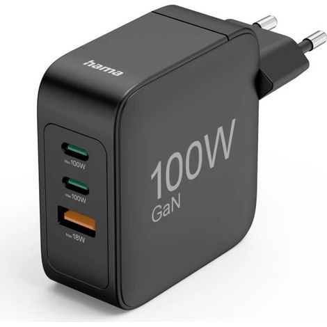 Hama 00201962 USB Ladegerät 100 W USB-C®, USB-C® Buchse (Power Delivery) Quick Charge 3.0, USB PD 3.