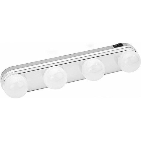 Mirror Lights, co.ukont Mirror Makeup Lighting, Wall Lamp, Bathroom Light Photo co.ukont Lamp with 4 LED Bulbs and Powerful Suction Cups (1/4)