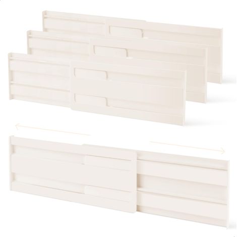 Separateur Tiroirs, Réglable Organiseur Tiroir Cuisine, Inserts de Tiroirs de Cuisine, Organiseurs de Tiroir pour Commode Chambre à Coucher Armoire 27,5-52 cm, 4 Pièces (1/4)