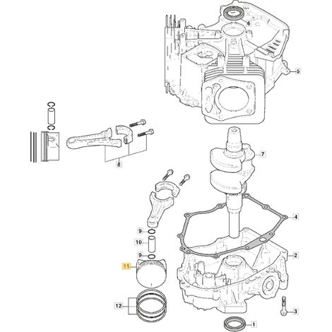 ORIGINAL STIGA Motor Kolben TRE 635V Rasentraktor 118551551/0