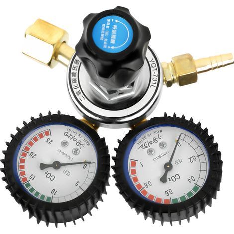Détendeur de pression pour bouteille de CO2, réducteur de soudage au dioxyde de carbone avec raccord G5/8 (1/5)