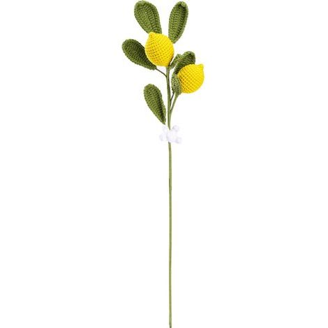 Fleur artificielle au crochet, faite main, en forme de citron jaune, idéale pour décorer une fête d'anniversaire, un mariage ou toute autre occasion. Parfaite pour un anniversaire, un mariage ou toute (1/5)