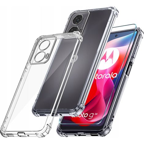 Étui pour Motorola Moto G24 G24 POWER G04 - Coque antichoc avec protection en verre trempé (1/5)