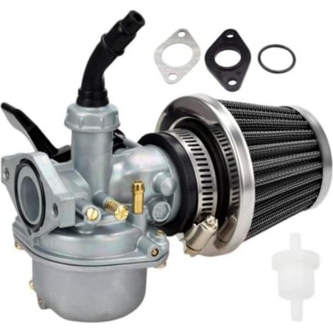Carburateur 19 mm + filtre à air, adapté aux moteurs de mini quads et motos à quatre roues de 50,70,90,110,125 cc. (1/5)