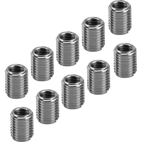 10pcs Insert de Filetage de Fil D'acier à Dent Fine Externe, Gaine de Fil D'acier Inoxydable 303, Intérieur M6 1 Extérieur M8 1 Long 10MM, Accessoires de Matériel de Maintenance (1/5)