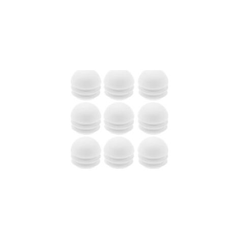 Juego de 36 tapas redondas de plástico para tubos de 25 mm, accesorios para muebles, patas de mesa, sillas, color blanco.