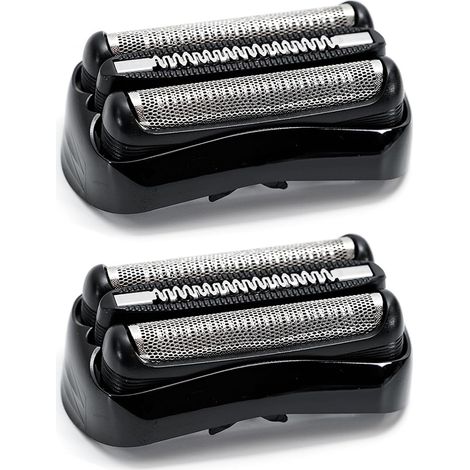 Tête de rechange pour rasoir Braun Series 3 modèle 21B grille et bloc-couteaux compatible Wet & Dry lot de 2 pièces (1/5)