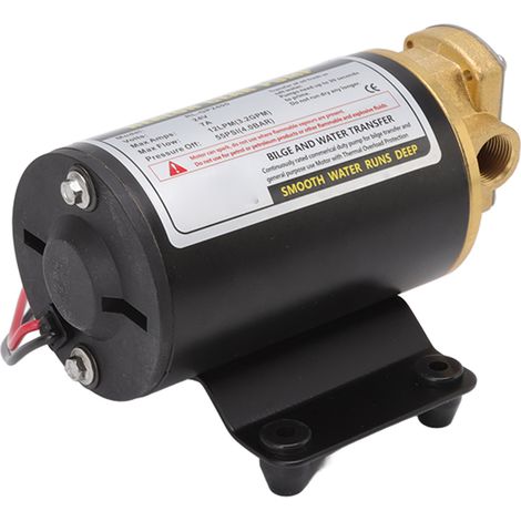 Pompe à huile électrique à engrenages avec protection thermique, pompe de transfert d'huile avec raccord en laiton pour moteur diesel RL GP2400 24V 7A (1/5)
