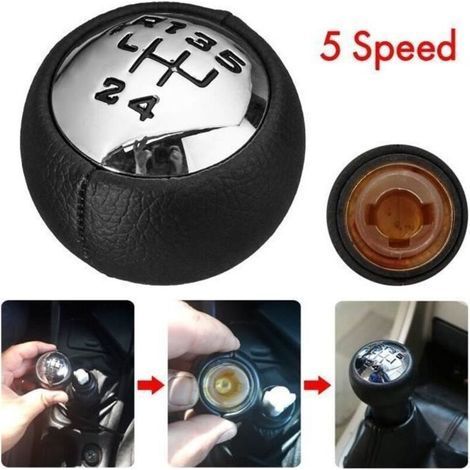 Pomello del cambio NEUFU a 5 marce per Citroen C3 C4 Picasso Peugeot 307 3008 407 (1/4)