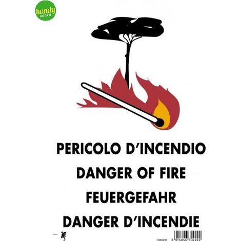 Cartello 3M pericolo d'incendio 30 x 20 cm