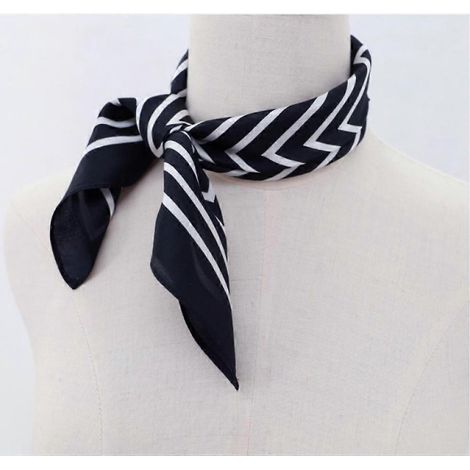Écharpe en mousseline, foulard carré, mouchoir, foulard vintage en ruban pour femmes et filles-08 (1/2)