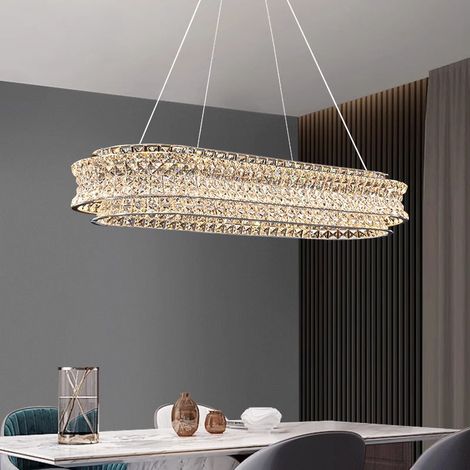 Lustre LED Telecommande 71W Hauteur Reglable Lumiere Gradable (1/5)