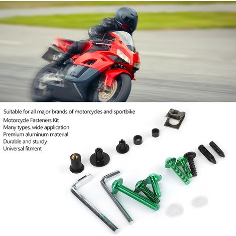 Universeller Schraubenkasten für Motorradumbauten, Befestigungszubehör für Motorradverkleidungen, professionelle Motorradschrauben und -muttern, geeignet für Yamaha, Honda, Kawasaki, Royal Enfield und (1/5)