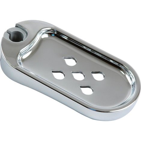 Bossini – Porte-savon chromé pour barre de douche – Adaptateur pour diamètres 18, 20 et 25 mm – Montage rapide sans démontage