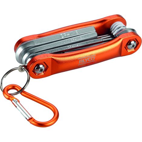 JEU DE 8 CLÉS ALLEN DANS ÉTUI MÉTALLIQUE ALYCO ORANGE (1/5)
