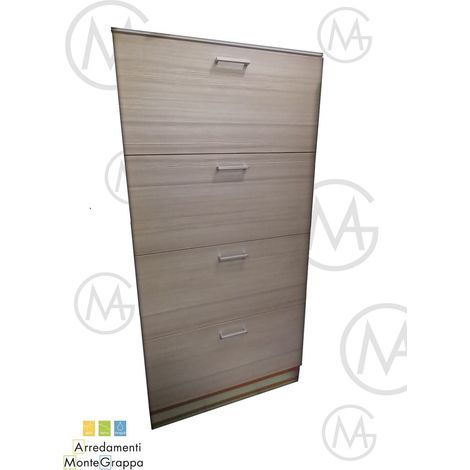 Scarpiera lavella dipiù larice naturale 90x22x188 - 4 ante a ribalta (1/2)