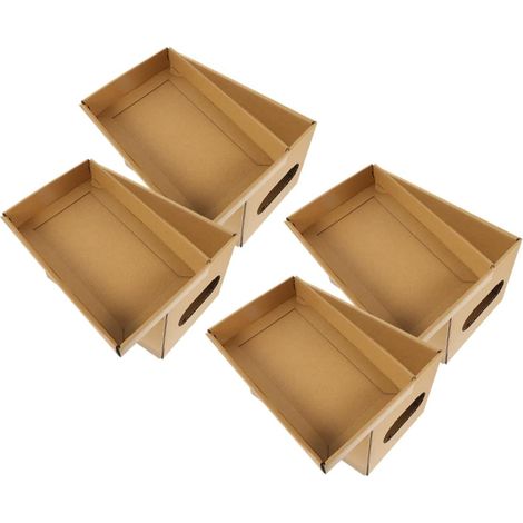 4 Pièces Boîte de Rangement Papier pour Cd Dvd et Objets Divers Organiseur de Bureau Parfait pour Garder Vos Documents et Jouets (1/5)