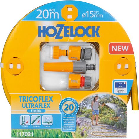 Kit Tuyau Tricoflex Ultraflex Ø15mm 20m (COMPREND Lance Et Raccords) 117021 - HOZELOCK (1/2)