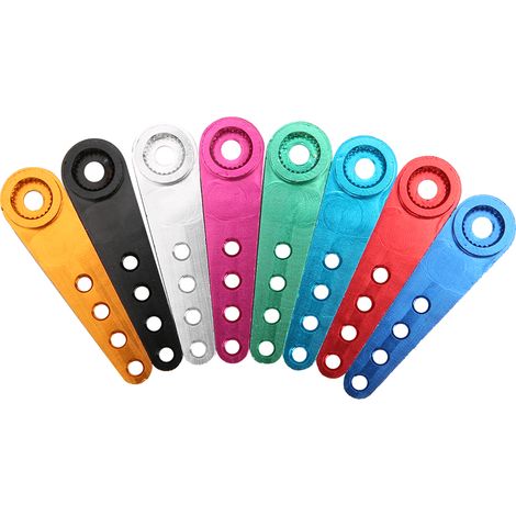 Bras de Servo en Alliage d'Aluminium 25T - 8 Couleurs - Compatible Futaba / JR - Accessoire RC (1/5)
