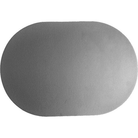 Set de table antidérapant, lavable, en similicuir ovale, isolant pour salle à manger (1/5)