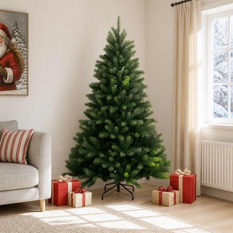 vidaXL Árbol de Navidad artificial con ramas articuladas 240 cm (1/5)
