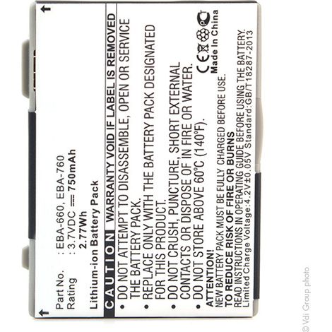 NX - Batterie téléphone, smartphone, GSM pour Siemens 3.7V 750mAh - V30145K1310X329EBA- (1/4)