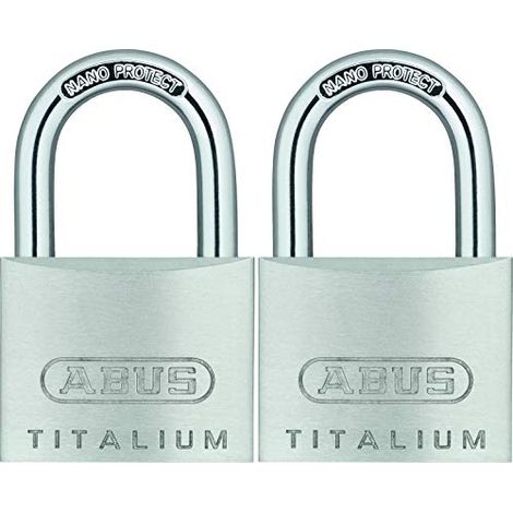 ABUS 56385 LOT DE 2 CADENAS 20 MM ARGENT