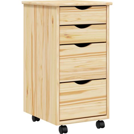 Maison Exclusive - Mobiletto con Scrivania con ruota MOSS Vernice trasparente