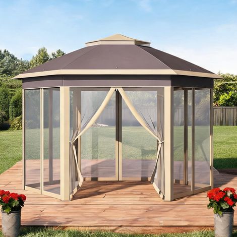 Store banne marrom e Bege 405 x 340 x 285 cm (1/5)
