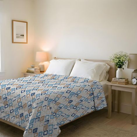 Couvre-lit matelassé d’été Ligne Basic en Microfibre Douce imprimée – Couette Printemps-été mi-Saison – Double 250x240 cm (1/5)