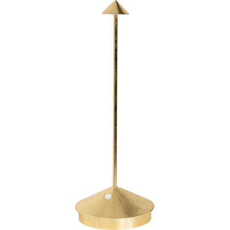 Lampada a led da tavolo Pina Pro Foglia oro ricaricabile e dimmerabile senza fili Zafferano 2200-2700-3000K