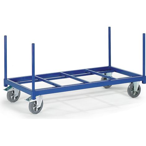Rollcart Schwerer Rungenwagen offen mit Boden aus Stahlrohr 1600x800mm