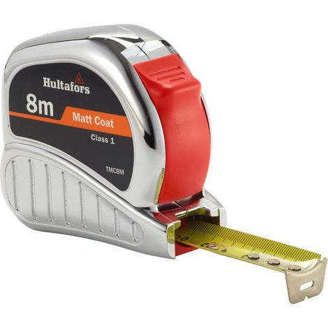 Hultafors TM8M Chrome Tri-Matic Pocket Tape Measure 8m Width 25mm HUL368203